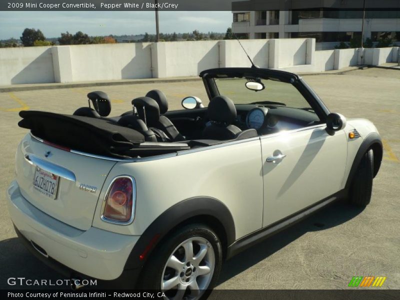 Pepper White / Black/Grey 2009 Mini Cooper Convertible