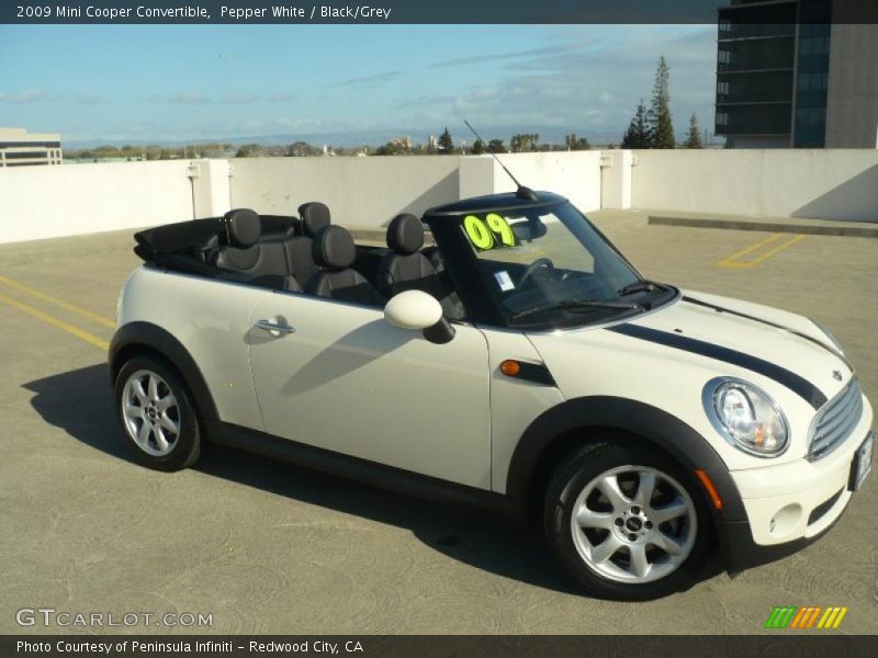Pepper White / Black/Grey 2009 Mini Cooper Convertible