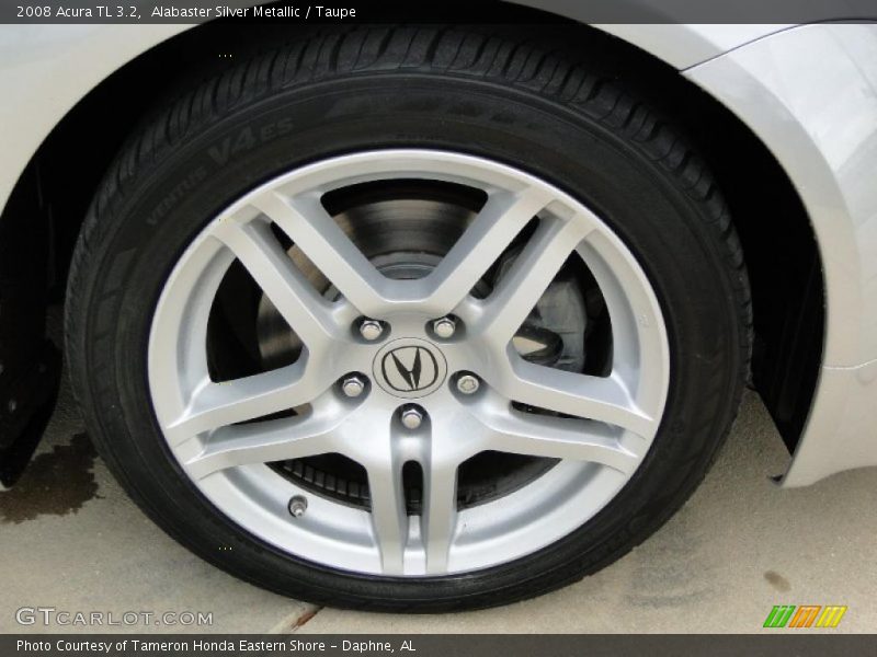 Alabaster Silver Metallic / Taupe 2008 Acura TL 3.2