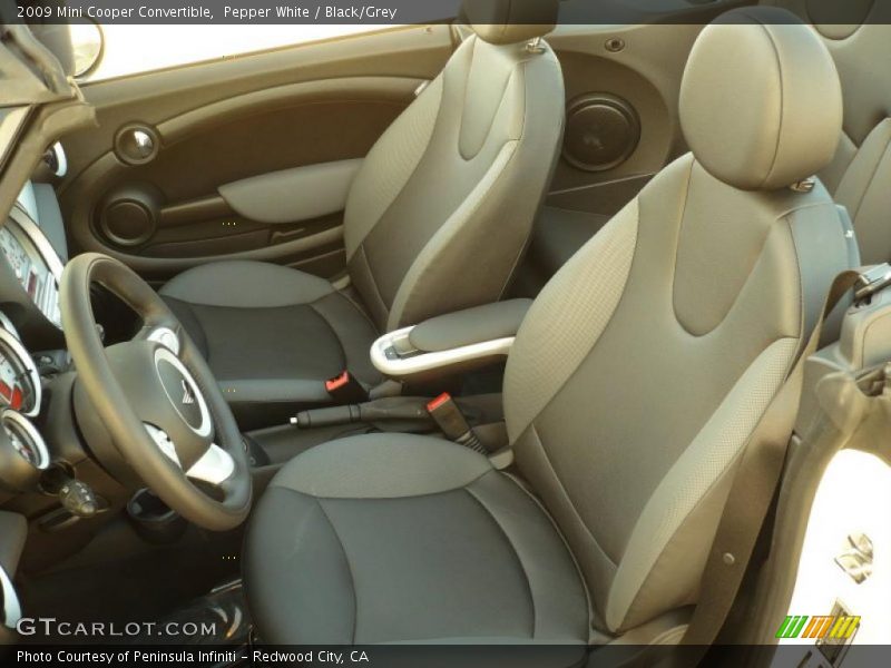 Pepper White / Black/Grey 2009 Mini Cooper Convertible