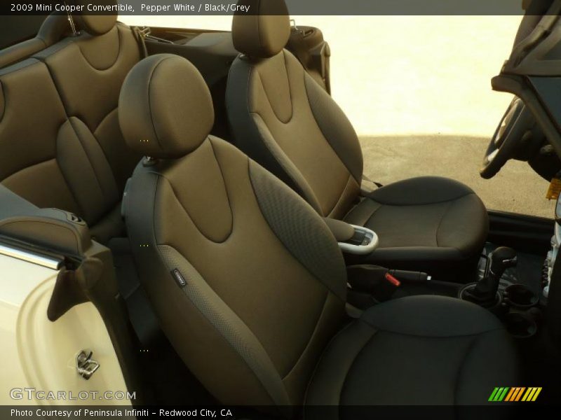 Pepper White / Black/Grey 2009 Mini Cooper Convertible