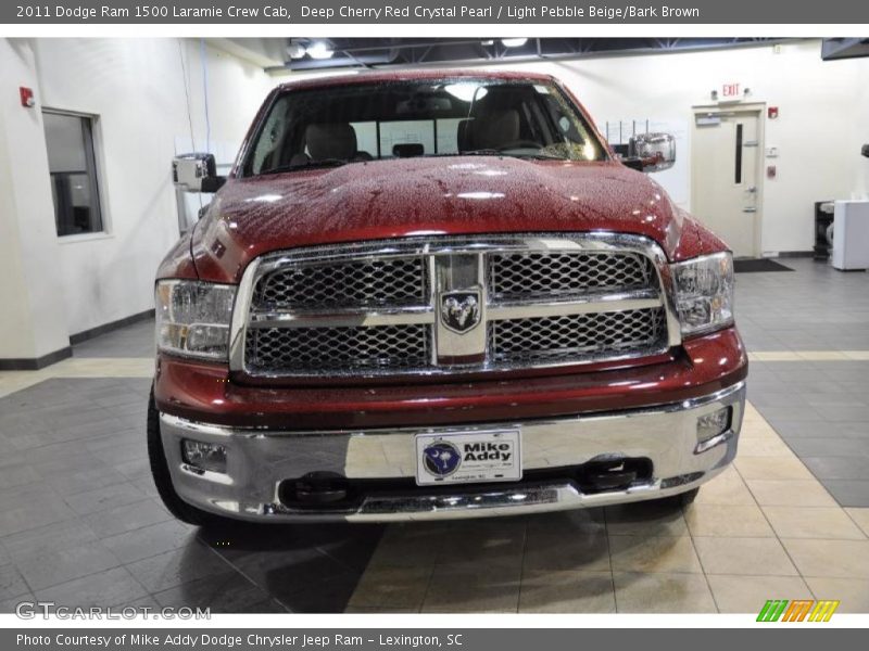 Deep Cherry Red Crystal Pearl / Light Pebble Beige/Bark Brown 2011 Dodge Ram 1500 Laramie Crew Cab
