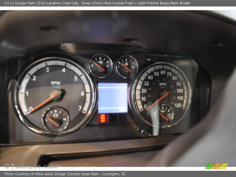 Deep Cherry Red Crystal Pearl / Light Pebble Beige/Bark Brown 2011 Dodge Ram 1500 Laramie Crew Cab