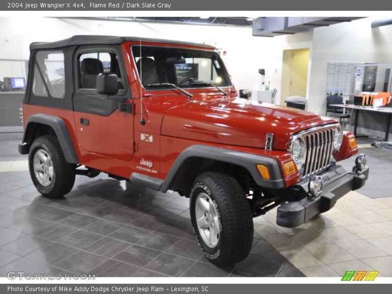 Flame Red / Dark Slate Gray 2004 Jeep Wrangler X 4x4