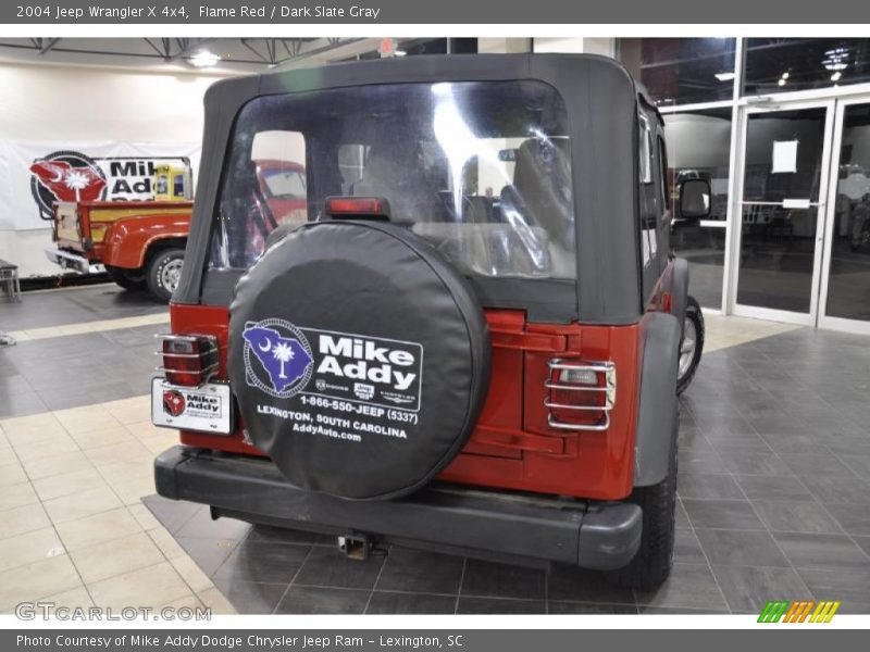 Flame Red / Dark Slate Gray 2004 Jeep Wrangler X 4x4