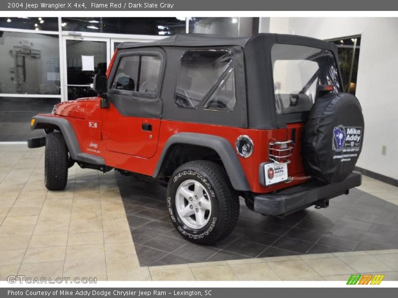 Flame Red / Dark Slate Gray 2004 Jeep Wrangler X 4x4