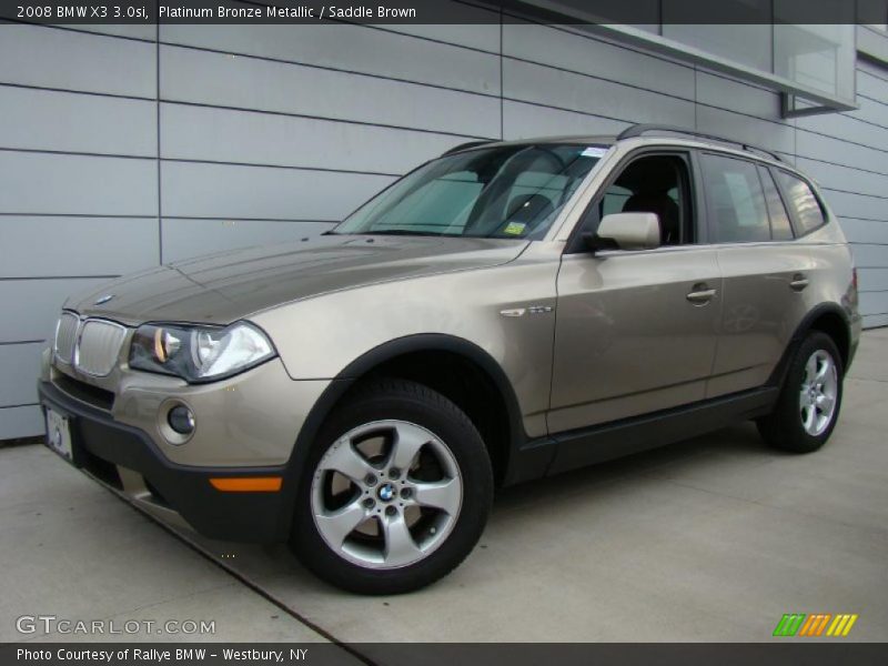 Platinum Bronze Metallic / Saddle Brown 2008 BMW X3 3.0si