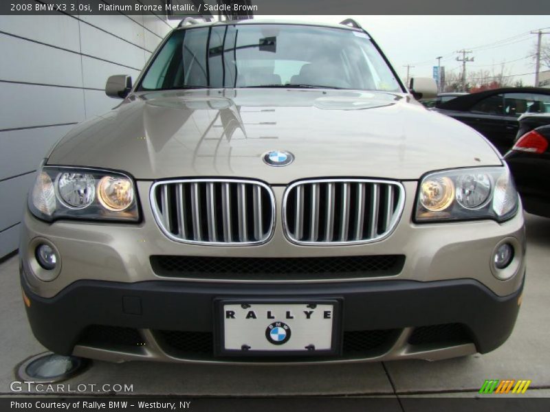 Platinum Bronze Metallic / Saddle Brown 2008 BMW X3 3.0si