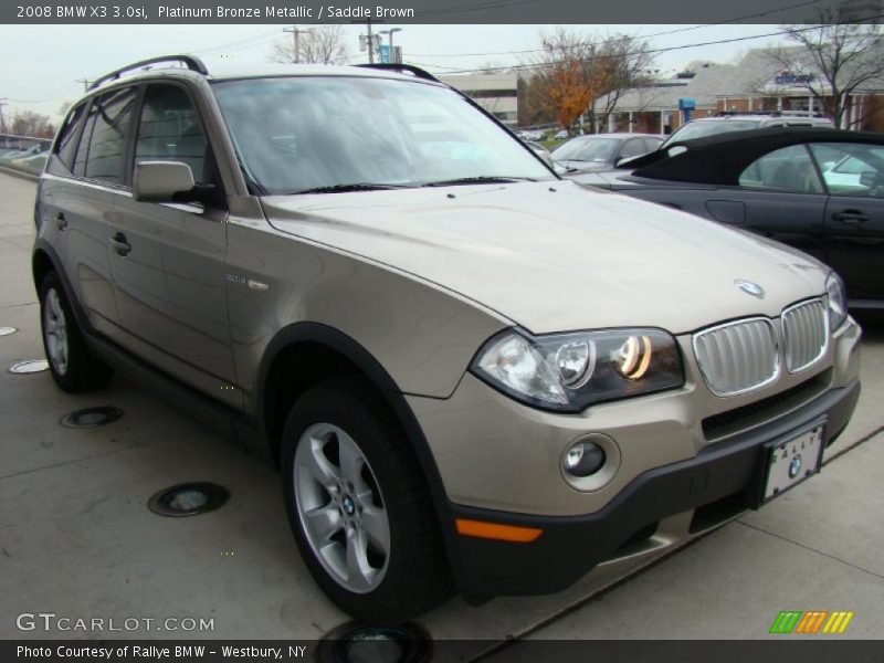 Platinum Bronze Metallic / Saddle Brown 2008 BMW X3 3.0si