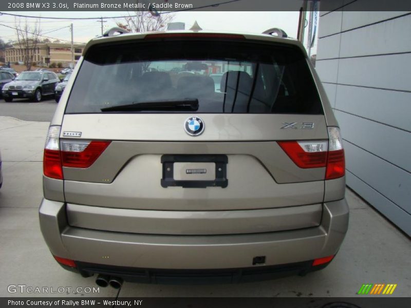Platinum Bronze Metallic / Saddle Brown 2008 BMW X3 3.0si