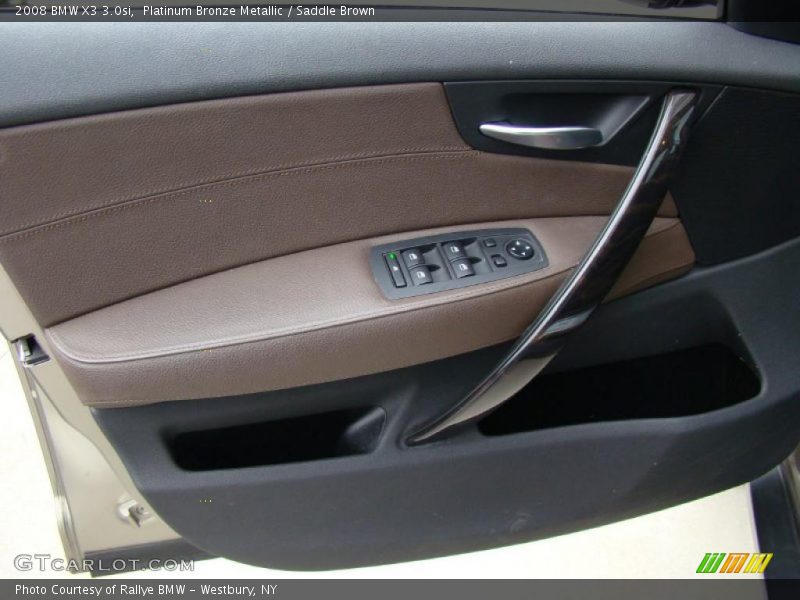 Platinum Bronze Metallic / Saddle Brown 2008 BMW X3 3.0si