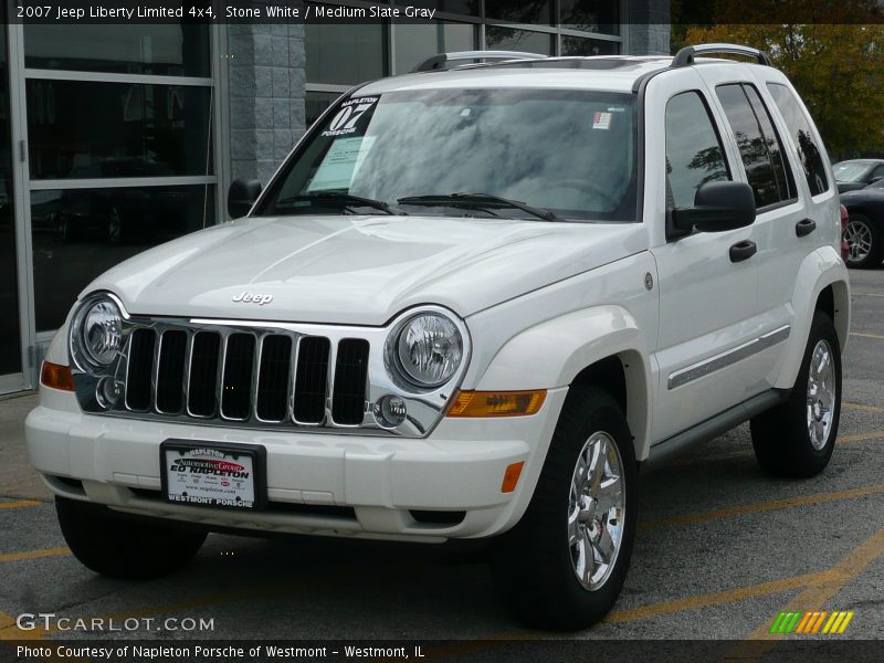 Stone White / Medium Slate Gray 2007 Jeep Liberty Limited 4x4