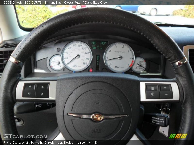 Brilliant Black Crystal Pearl / Dark Slate Gray 2008 Chrysler 300 C SRT8