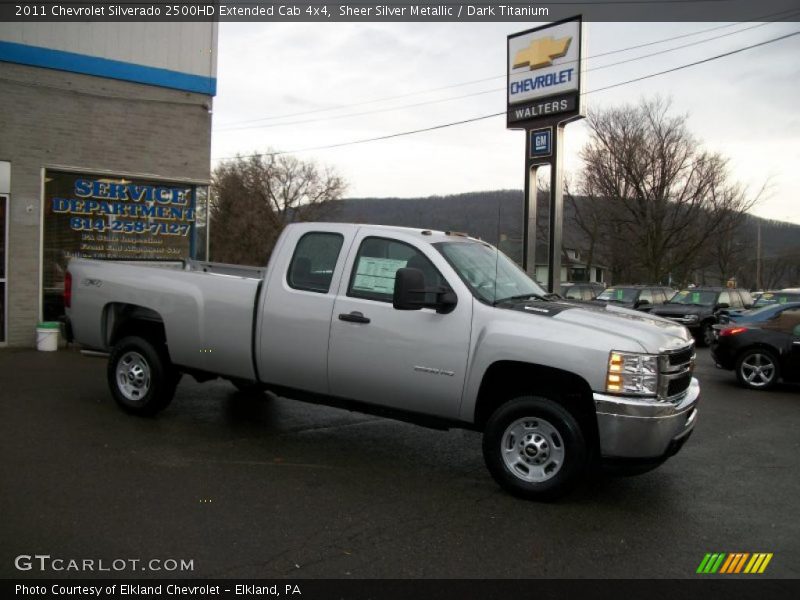Sheer Silver Metallic / Dark Titanium 2011 Chevrolet Silverado 2500HD Extended Cab 4x4