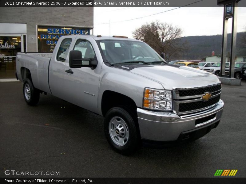 Sheer Silver Metallic / Dark Titanium 2011 Chevrolet Silverado 2500HD Extended Cab 4x4