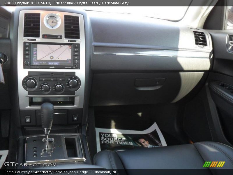 Brilliant Black Crystal Pearl / Dark Slate Gray 2008 Chrysler 300 C SRT8