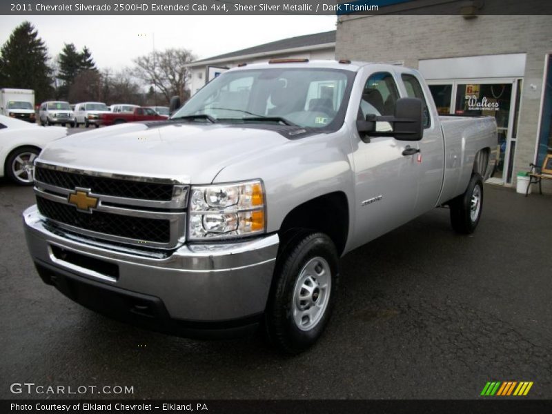 Sheer Silver Metallic / Dark Titanium 2011 Chevrolet Silverado 2500HD Extended Cab 4x4