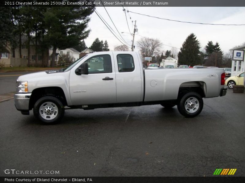 Sheer Silver Metallic / Dark Titanium 2011 Chevrolet Silverado 2500HD Extended Cab 4x4