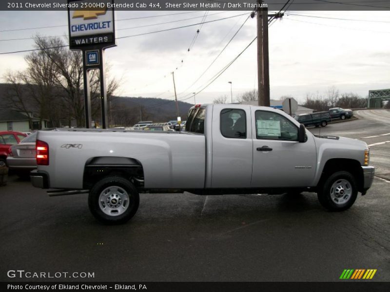 Sheer Silver Metallic / Dark Titanium 2011 Chevrolet Silverado 2500HD Extended Cab 4x4