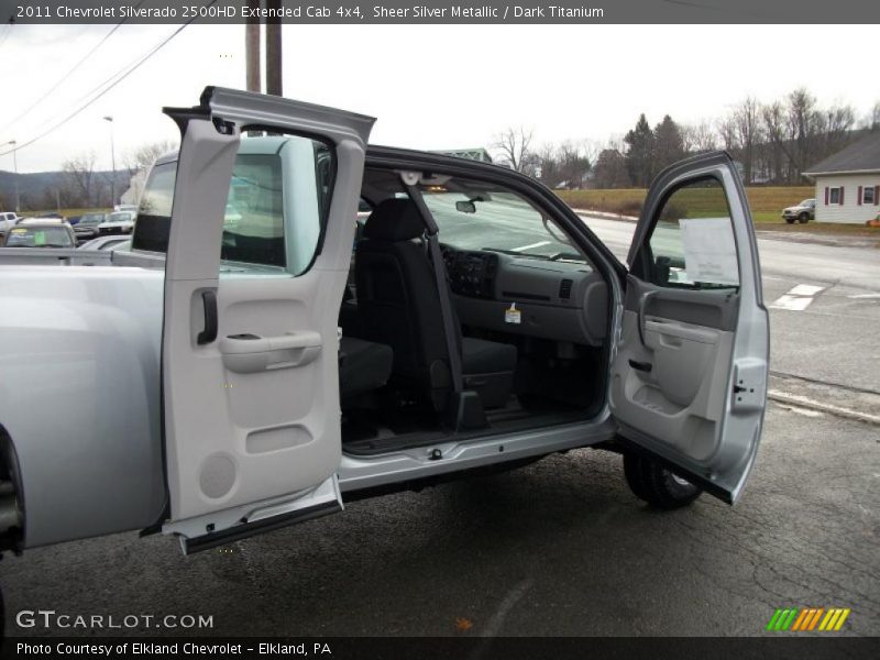 Sheer Silver Metallic / Dark Titanium 2011 Chevrolet Silverado 2500HD Extended Cab 4x4