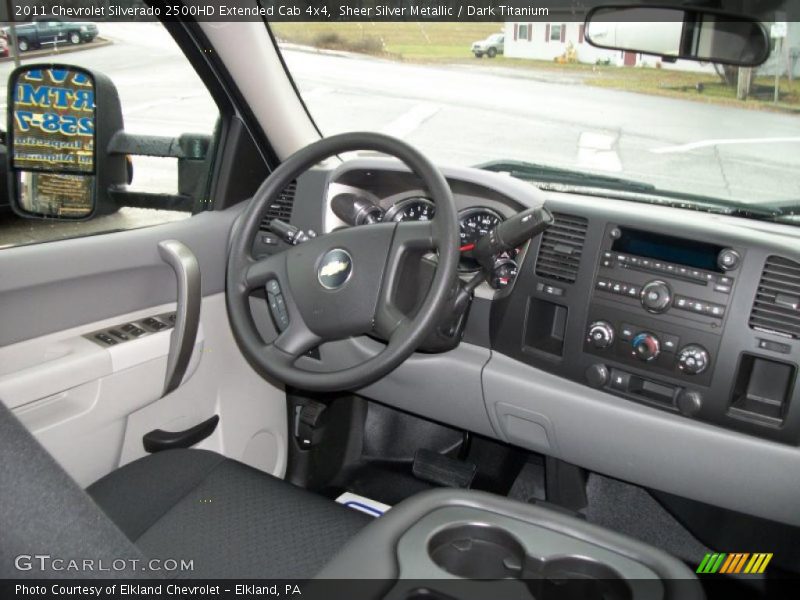 Sheer Silver Metallic / Dark Titanium 2011 Chevrolet Silverado 2500HD Extended Cab 4x4