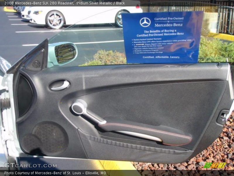 Iridium Silver Metallic / Black 2008 Mercedes-Benz SLK 280 Roadster