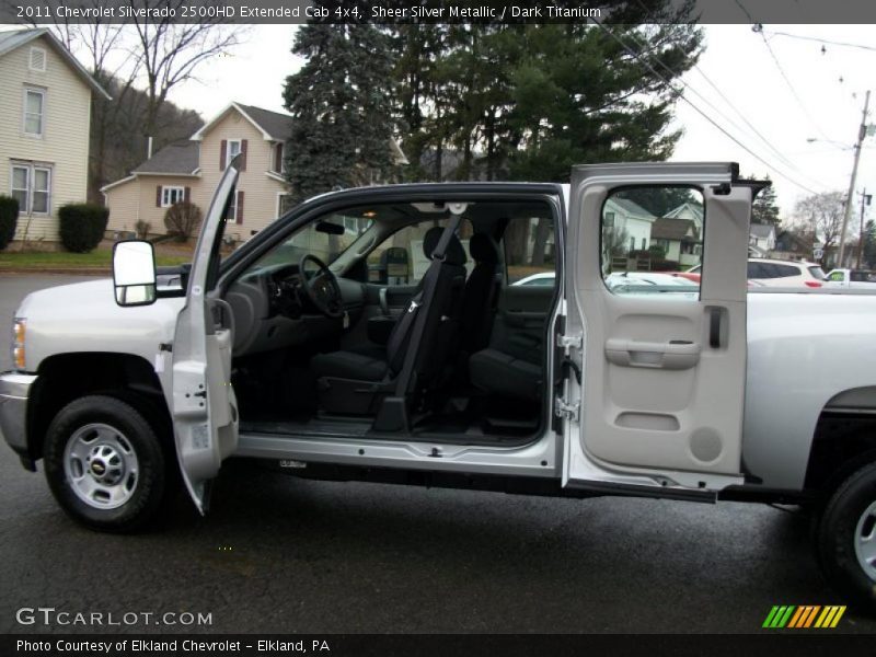 Sheer Silver Metallic / Dark Titanium 2011 Chevrolet Silverado 2500HD Extended Cab 4x4