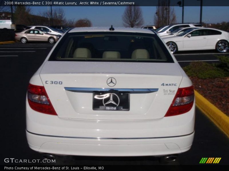 Arctic White / Savanna/Cashmere 2008 Mercedes-Benz C 300 4Matic Luxury