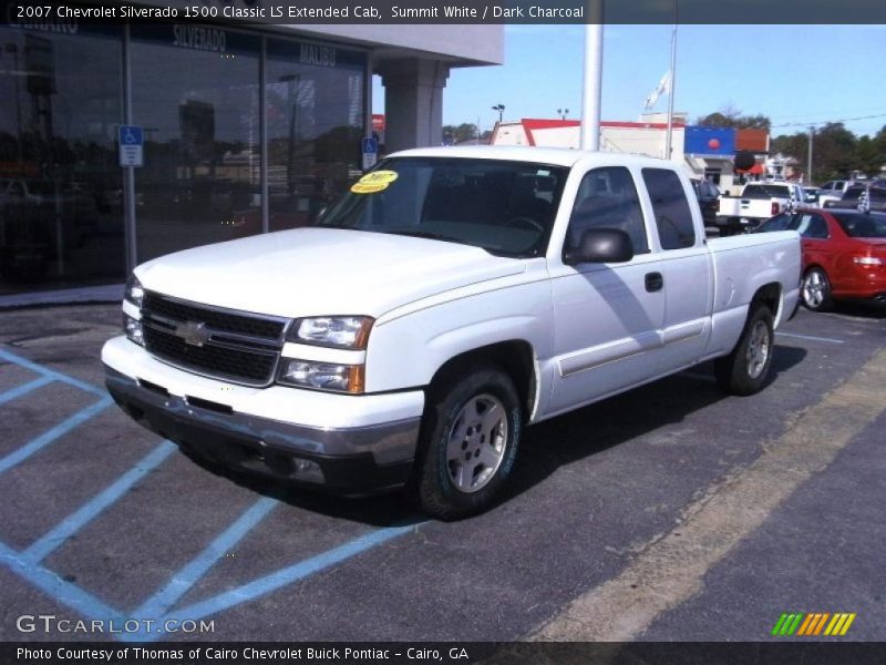 Summit White / Dark Charcoal 2007 Chevrolet Silverado 1500 Classic LS Extended Cab