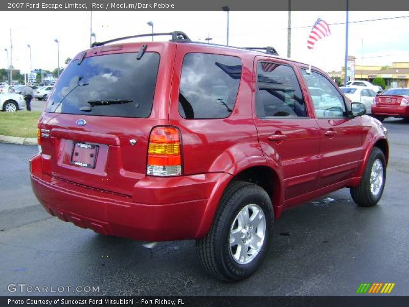 Red / Medium/Dark Pebble 2007 Ford Escape Limited