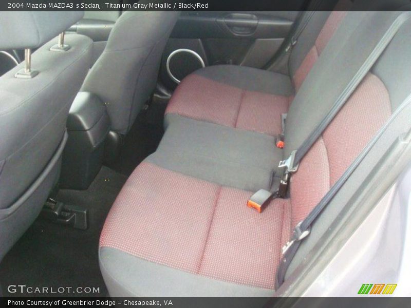 Titanium Gray Metallic / Black/Red 2004 Mazda MAZDA3 s Sedan