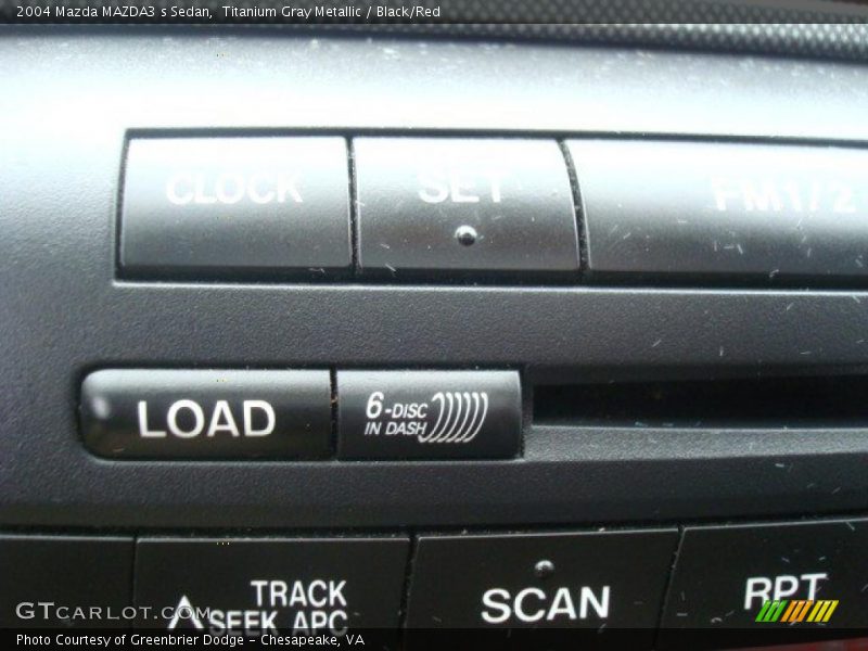 Titanium Gray Metallic / Black/Red 2004 Mazda MAZDA3 s Sedan