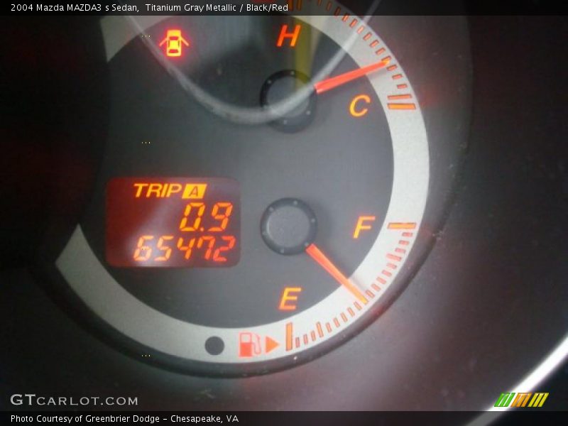 Titanium Gray Metallic / Black/Red 2004 Mazda MAZDA3 s Sedan