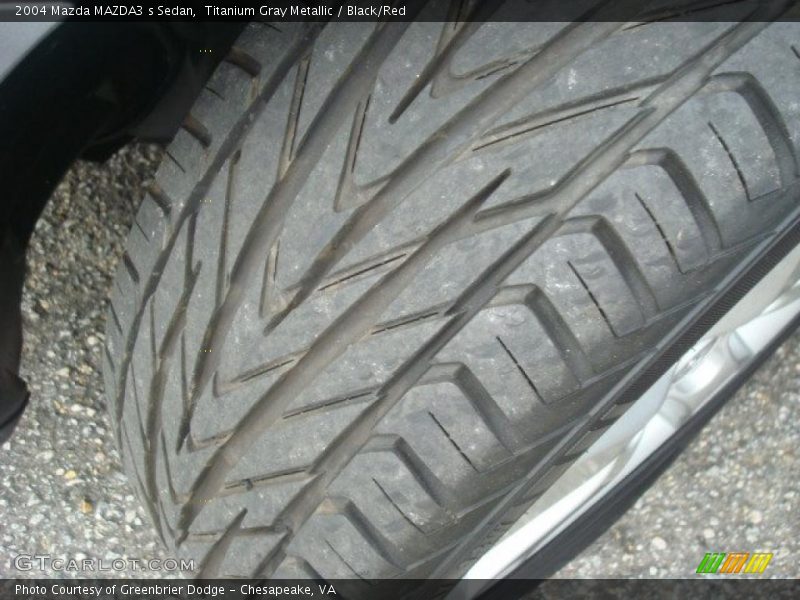 Titanium Gray Metallic / Black/Red 2004 Mazda MAZDA3 s Sedan