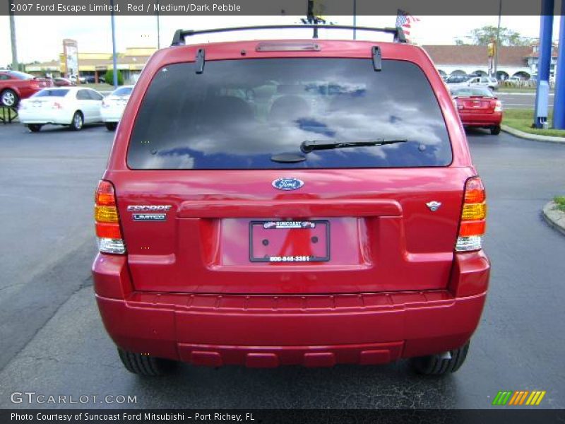 Red / Medium/Dark Pebble 2007 Ford Escape Limited