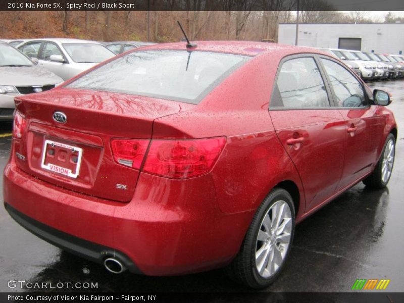 Spicy Red / Black Sport 2010 Kia Forte SX