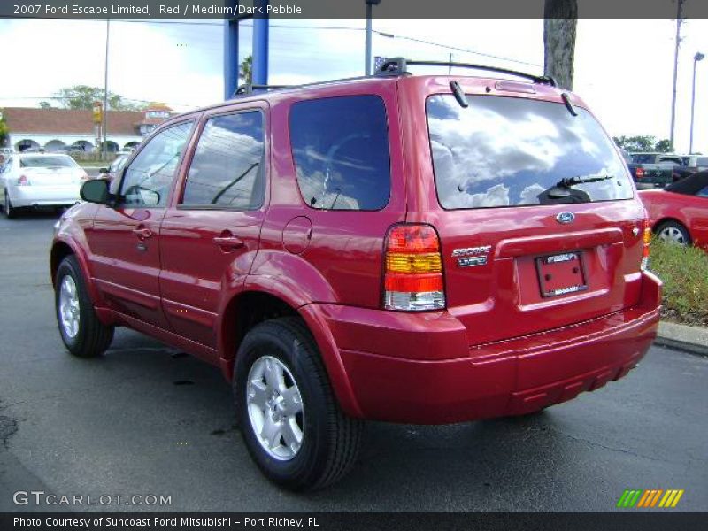 Red / Medium/Dark Pebble 2007 Ford Escape Limited