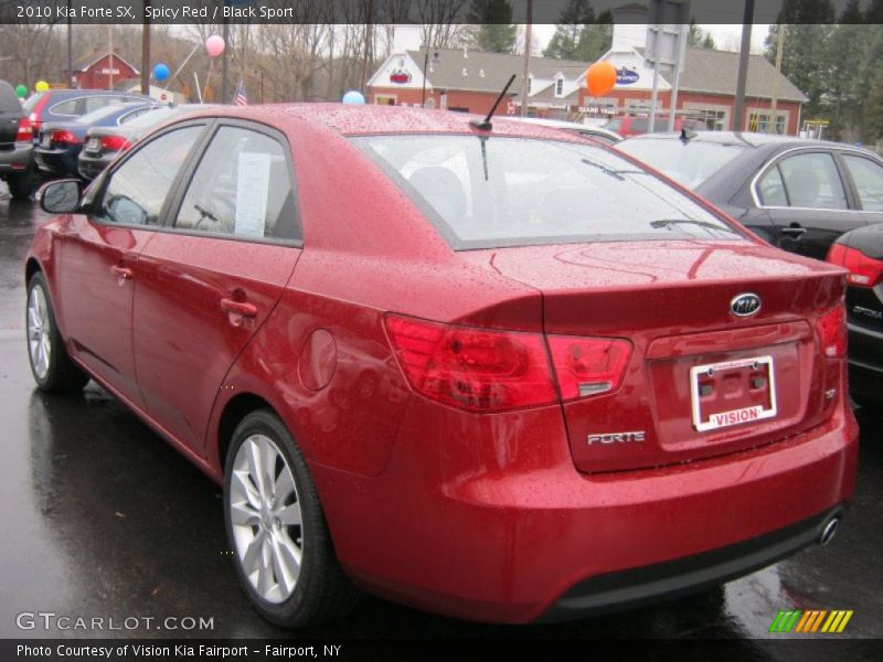 Spicy Red / Black Sport 2010 Kia Forte SX