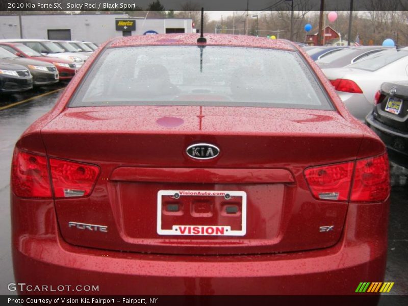 Spicy Red / Black Sport 2010 Kia Forte SX