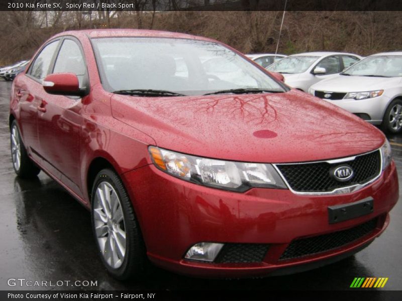 Spicy Red / Black Sport 2010 Kia Forte SX