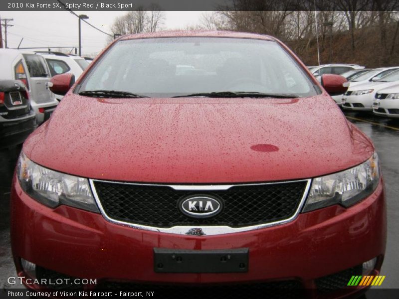 Spicy Red / Black Sport 2010 Kia Forte SX