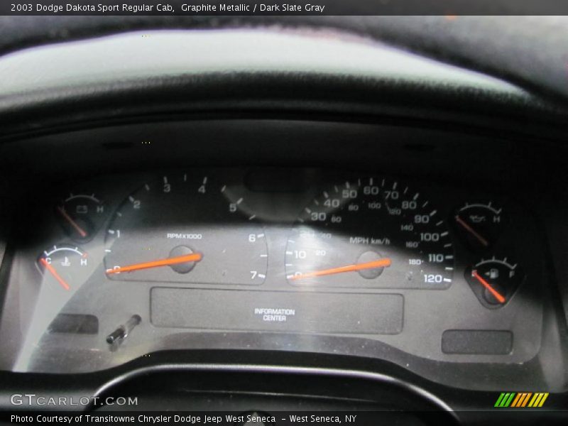 Graphite Metallic / Dark Slate Gray 2003 Dodge Dakota Sport Regular Cab