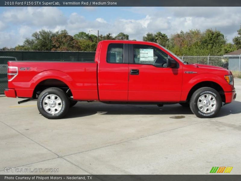Vermillion Red / Medium Stone 2010 Ford F150 STX SuperCab