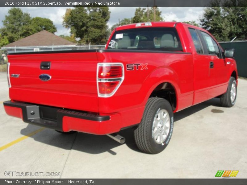Vermillion Red / Medium Stone 2010 Ford F150 STX SuperCab