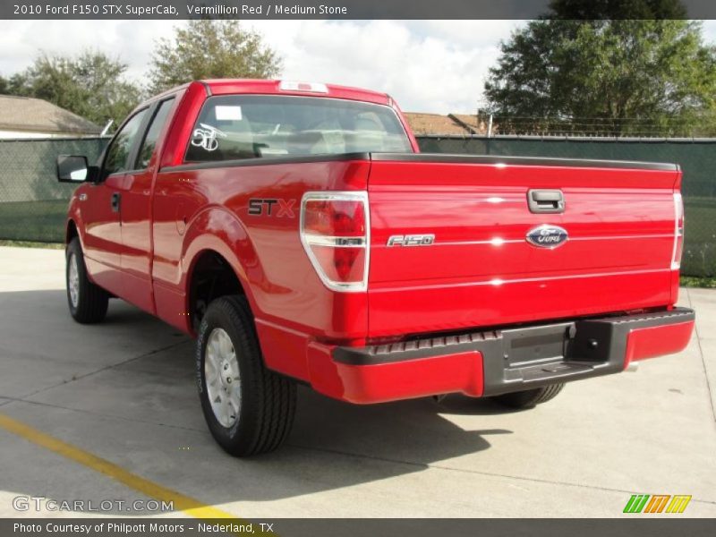 Vermillion Red / Medium Stone 2010 Ford F150 STX SuperCab