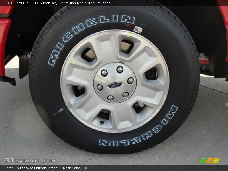 Vermillion Red / Medium Stone 2010 Ford F150 STX SuperCab