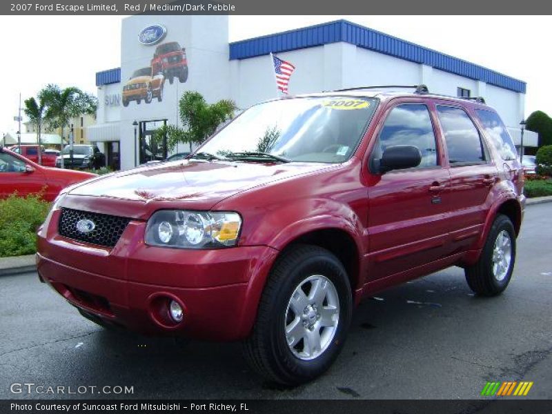 Red / Medium/Dark Pebble 2007 Ford Escape Limited