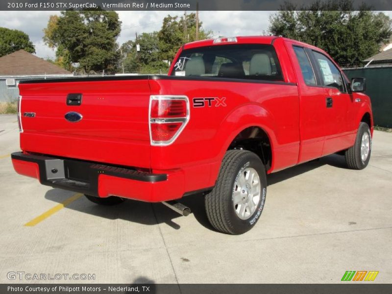 Vermillion Red / Medium Stone 2010 Ford F150 STX SuperCab