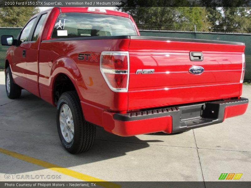 Vermillion Red / Medium Stone 2010 Ford F150 STX SuperCab