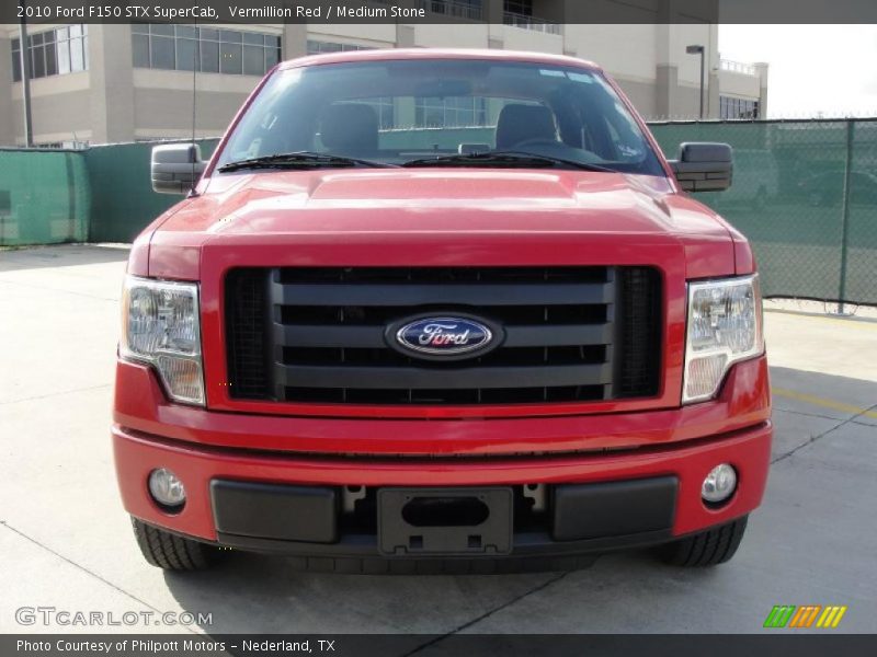 Vermillion Red / Medium Stone 2010 Ford F150 STX SuperCab